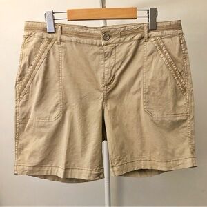 Dancer Hayes High Rise Wide Leg Tan Casual Shorts. US 10 Large